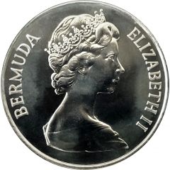 25 Cents - Elizabeth II Bermuda Coat of Arms