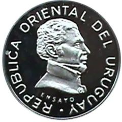 5 Pesos Uruguayos Silver trial
