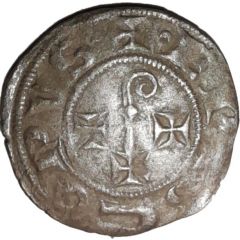 Denier anonymous with crozier three pellets