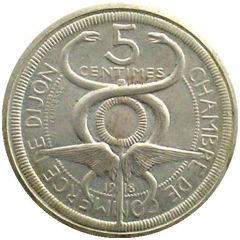 5 Centimes - Chambre de commerce - Dijon [21] Silver Pattern
