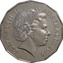 50 Cents - Elizabeth II 4th Portrait - Year of the Goat