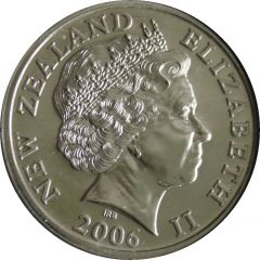 5 Dollars - Elizabeth II 4th Portrait, New Zealand Falcon