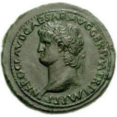 Sestertius - Nero S C, Mars, Pax, and Victory
