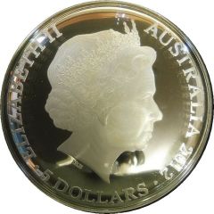 5 Dollars - Elizabeth II 4th Portrait - Southern Sky - Crux - Domed Silver