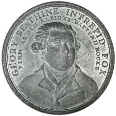 Medalet - George III Charles Fox, pewter
