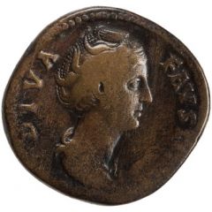 Sestertius - Faustina the Elder IVNO S C, Juno