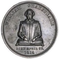 Medal - Victoria Shakespeare Memorial, white metal