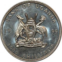 1000 Shillings 20 Euro cent Belgium