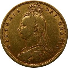 1/2 Sovereign - Victoria 2nd portrait
