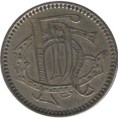 5 cents-Monogramme HDG