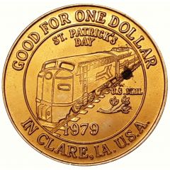 1 Irish Dollar - St. Patrick`s Day Clare, Iowa