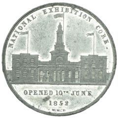 Medal - Victoria Irish Industrial Exhibition, white metal