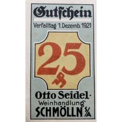 25 Pfennig Weinhandlung Otto Seidel