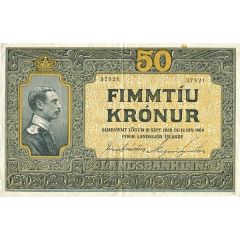 50 Krónur - Christian X Landssjóður Íslands