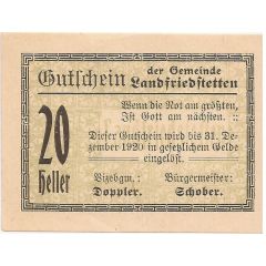 20 Heller Landfriedstetten