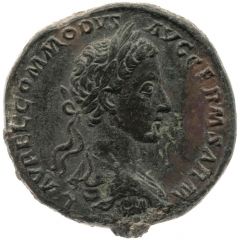 Sestertius - Commodus TR P II IMP II COS P P S C IVNONI SISPITAE, Juno Sospita