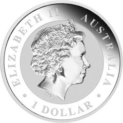 1 Dollar - Elizabeth II 4th Portrait - Koala - Silver Proof Gilded
