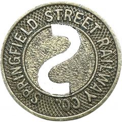 1 Fare - Springfield Street Railway Co. Springfield, Massachusetts