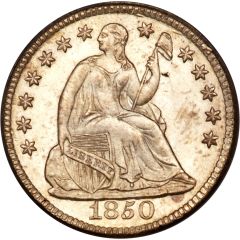 1/2 Dime `Seated Liberty Half Dime` with stars, no arrows