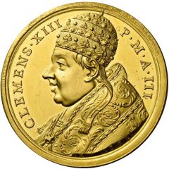 Medal - Clemens XIII Fortifications completed at the Port of Civitavecchia