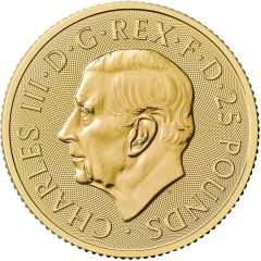 25 Pounds - Charles III Queen`s Panther, 1/4 oz Fine Gold