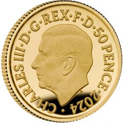 50 Pence - Charles III Year of the Dragon, Gold Proof