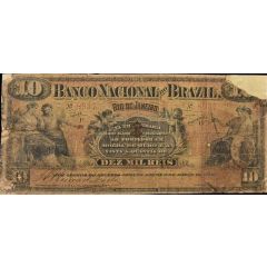 10 Mil Réis Banco Nacional do Brazil, 1st. Print