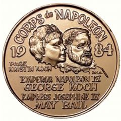 Mardi Gras Token - Corps de Napoleon Emperor and Empress IV, New Orleans, Louisiana