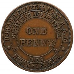Token - Howard Chapter No. 28 North Fork, West Virginia
