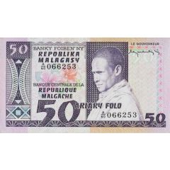 50 Francs / 10 Ariary