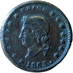 Civil War Token - Herinton`s Detroit, Michigan