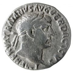 Denarius - Trajan P M TR P COS V P P, Mars