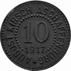 10 Pfennig - Aschaffenburg August Kirsch