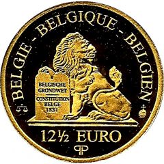 12 1/2 Euros - Albert II King Léopold I - Dynasty Anniversary