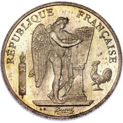 Genius of the Republic Trial of alloy, 10 Francs module