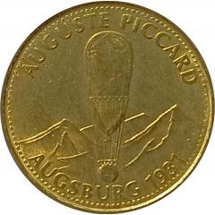 Shell Token - Man in Flight #09 - Auguste Piccard, Augsburg, 1931