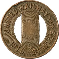 Token - United Railways of St. Louis St. Louis, Missouri