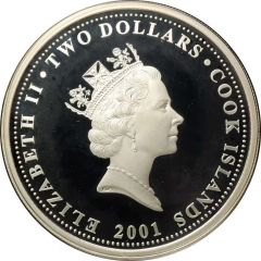 2 Dollars - Elizabeth II Black-Faced Spoonbill