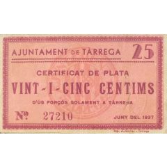 25 Céntimos Tàrrega