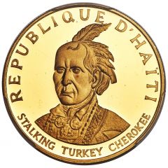 100 Gourdes Stalking Turkey Cherokee