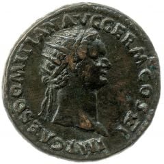 Dupondius - Domitian FORTVNAE AVGVSTI S C, Fortuna