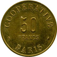 50 Francs - Coopérative de l’Atelier des Monnaies et Médailles Paris