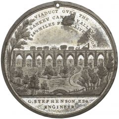 Medal - William IV Liverpool and Manchester Railway, J. Ottley, white metal