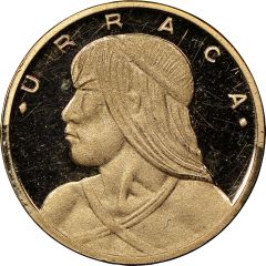 1 Centésimo Pattern; Uraca; Uniface Obverse; Piefort