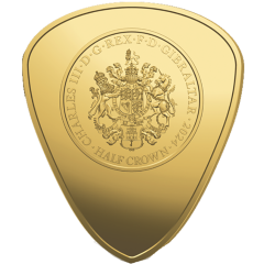 1/2 Crown - Charles III Elvis Presley, Plectrum, Gold plated