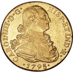 8 Escudos - Carlos IV Colonial Milled Coinage