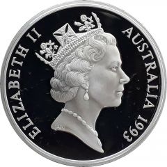 5 Dollars - Elizabeth II 3rd Portrait - Abel Tasman - Masterpieces in Silver