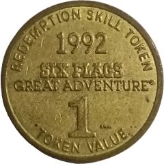 1 Skill Redemption Token - Six Flags Great Adventure Jackson, New Jersey