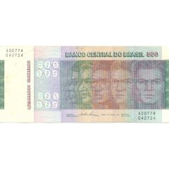 500 Cruzeiros 2 Edition, 1st Type, Stamp A