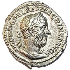 Denarius - Macrinus PONTIF MAX TR P II COS II P P, Securitas